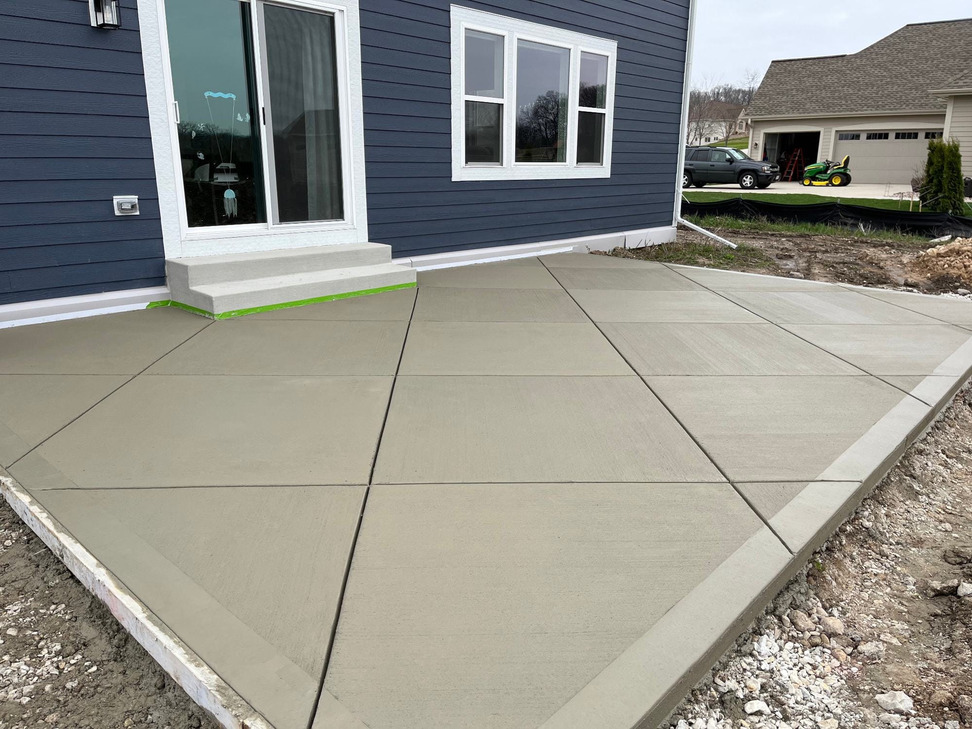 Backyard concrete outdoor space